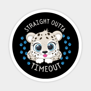 Straight Outta Timeout Cute and Smart Cookie Sweet little tiger in a hat cute baby outfit Magnet